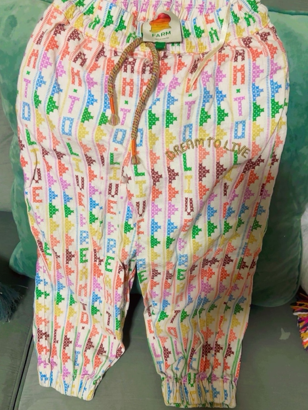 FARM Rio Multicolor Star-Patterned Jogger Pants